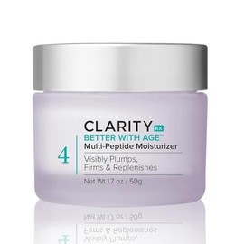 ClarityRx Better With Age - Hidratante facial antienvejecimiento multipéptido, crema facial natural para levantar y tensar, a base de plantas, libre de crueldad, sin parabenos (1.7 onzas)
