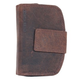 Natural Brown Bifold Designed Genuine Leather Wallet Green Valley