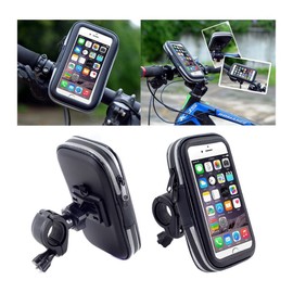 DFV mobile - Professional Reflective Support for Bicycle Handlebar and Rotatable Waterproof Motorcycle 360 for MYPHONE S-LINE - Black