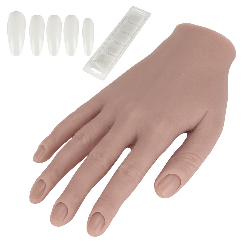 Silicone Nail Training Hand Flexible Joint Nail Art Practice Hand