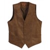 Gioberti Men's 5 Button Faux Suede Vest, Coffee, 2X-Large