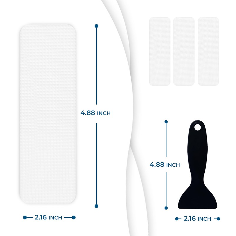 Clear Bloom Anti Slip Shower Stickers 24 PCS, White Non-Slip