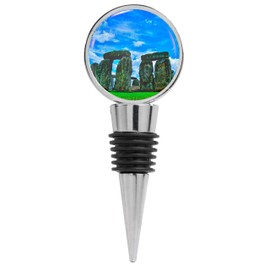 Photograph of Stonehenge Against Blue Sky Wine Stopper