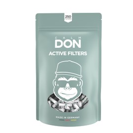 CALM DON® Active Filter Premium Activated Carbon Filter Slim Diameter 5.9 mm with Coconut Active Carbon [250 Filters] Refill