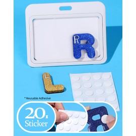 Plifal Xray Markers with Lead Initials - Glitter Radiology X-ray Markers in Yellow & Blue "L&R" Letter Shape Include Reusable Adhesive Tapes to Nurse Radiologist Badge Buddy, Easy to Identify