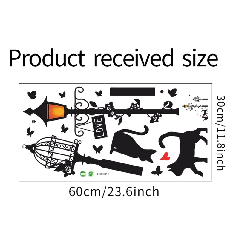 ZARROUEA Wall Sticker (Cats, Dogs, Animals, Street Lights, 3D Sticker