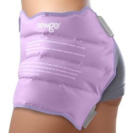 NEWGO NEWGO Hip Ice Pack Wrap Reusable Hip Cold Pack for Hip Bursitis, Hip Replacement Surgery, Hot Cold Therapy Gel Ice Pack for Hip Flexor Pain, Swelling, Sports Injuries (Purple)