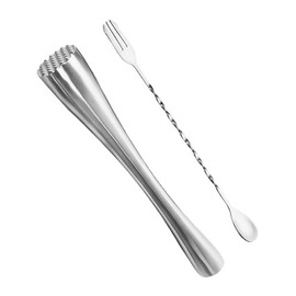 Ipetboom 1 Set Mojito Muddler Set Stainless Steel Ice Grinding Stick Lemon Pressing Rod for Crushing Fruits Spices Cocktail Tool for Easy Mixing Cleaning