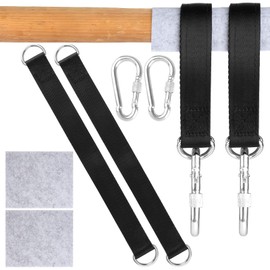 AILUYA Pack of 2 Hammock Attachments, 30 cm Swing Attachment, Swing Hanging, Nylon Hanging Strap with 2 Carabiners, 2 Protective Mats and 1 Storage Bag for Swings, Hanging Chair