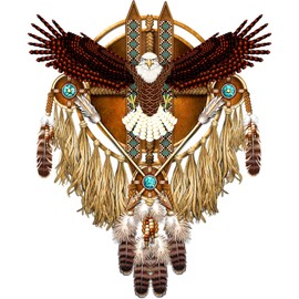 CafePress Bald Eagle Mandala Memory Keepsake Jewelry Box, 5"x5"x3.75"