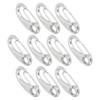10pcs 50mm Heavy Duty Snap Rope Hook Stainless Steel Spring