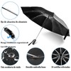 Paraguas Plegable Inverso Automático, Paraguas Doble Capa de Sombrillas para