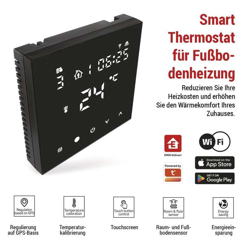 EMOS GoSmart WiFi Room Thermostat for Underfloor Heating with App