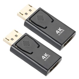 Adaptador 4K Displayport a HDMI Adaptador DP macho a HDMI chapado en oro para computadora PC HDTV, paquete de 2