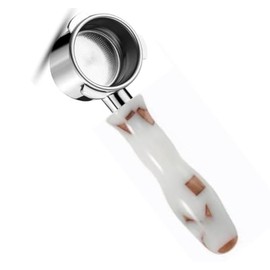 resin white 54mm bottomless portafilter for Breville Barista Express(BES870) Pro Touch Bambino Infuser Duo Temp Espresso Accessories Includes Naked Basket Stainless Steel