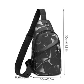 Brusttasche Herren,Sling Chest Crossbody Bag,Umhängetasche Herren,Crossbody Bag,Sling Bag,Anti-Diebstahl Sling Bag,Schultertasche,Brusttasche,Brusttasche Sling Bag,Schwarz