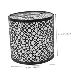 iplusmile Modern Black Iron Drum Lampshade for Pendant Lighting Versatile Compatible Design Wrought Iron Construction for Bedroom Decor Elegant Soft Glare Reduction