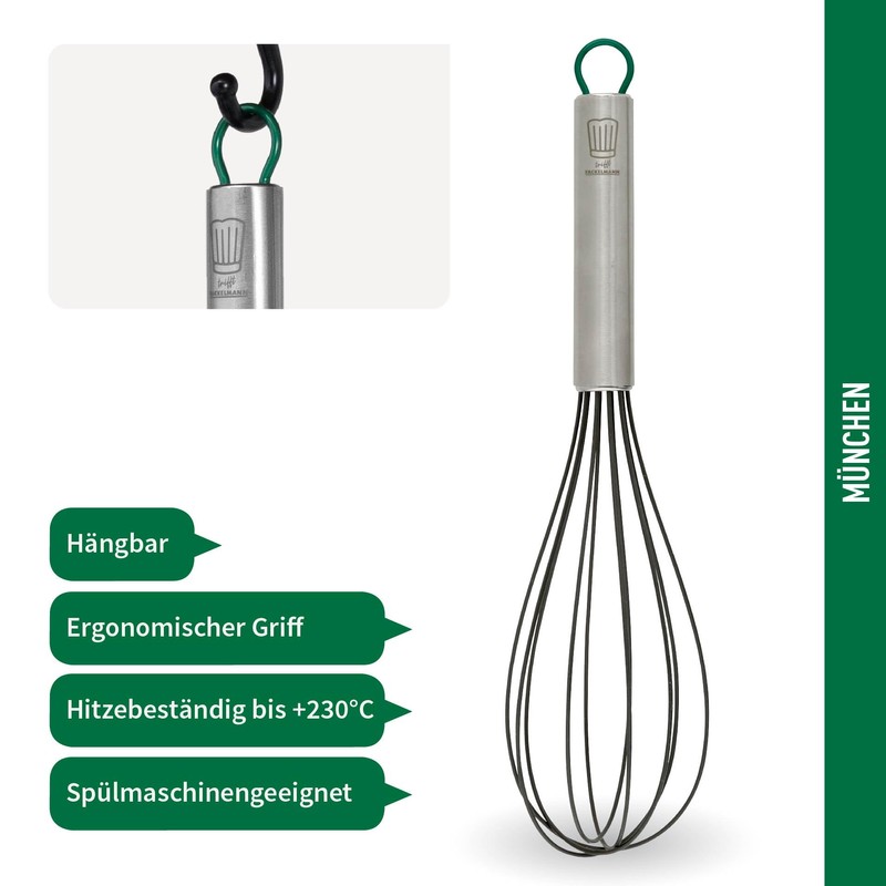 Chefkoch trifft Fackelmann - Premium Stainless Steel Whisk, Heat Resistant