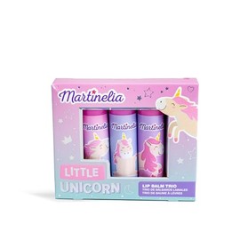 MARTINELIA - Trio Unicorn Lip Balm for Kids - Assortment of 3 Lip Balms - Moisturising Lipsticks - Gift for Girls