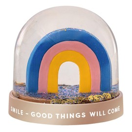 moses. Smile Rainbow Snow Globe, Shaking Ball in Rainbow Design with Glitter and Golden Smiley Faces, Sparkling Rainbow Snow Globe, Glitter Globe as a Gift