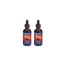 Vitamina B12 Líquida Sublingual | Metilcobalamina | Paquete de 2 | Sabor Arándano | 1200 Porciones en envase de 60 ml | Apta para Veganos