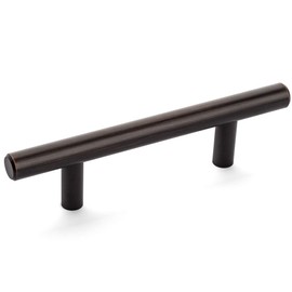 25 Pack - Cosmas 305-3.5ORB Oil Rubbed Bronze Cabinet Hardware Euro Style Bar Handle Pull - 3-1/2" Hole Centers, 5-7/8" Overall Length