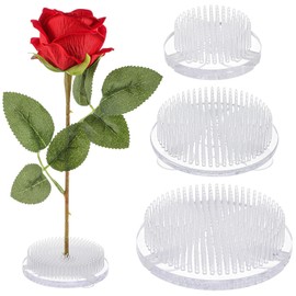 Waydress 12 Pcs 2.8 Inch Plastic Flower Frog Flower Pins Floral Frog for Arrangements Vase Japanese Floral Arrangement for Plant Decoration, Summer Activity, Wedding Decoration (Clear)