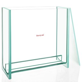 stonylab Glass Square TLC Developing Tank, Heavy Duty Borosilicate Chromatography TLC Developing Chamber with Lid for Multiple Plates Development, 7.87 x 7.87 inch
