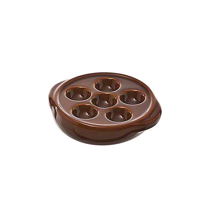 Browne Foodservice 6-Hole Escargot Plate