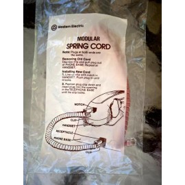 Western Electric NOS Western Electric-Bell System- AT&T Handset Cord -104 BROWN Standard  H4DU