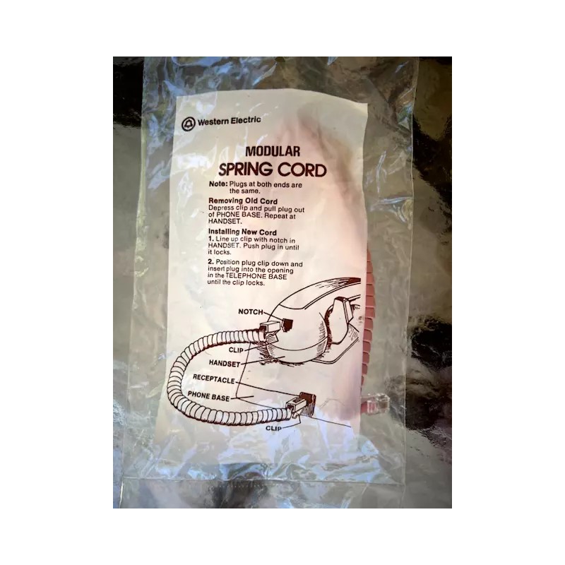 Western Electric NOS Western Electric-Bell System- AT&T Handset Cord -104
