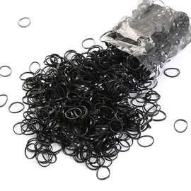 SZSL Rubber Bands, Disposable Hair Ties for Tying Your Hair, Creates Tightness, Durable, Black, Approx. 500 Pieces