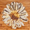 The Patch Bunker Gold & White Daisy Sequin Patch –