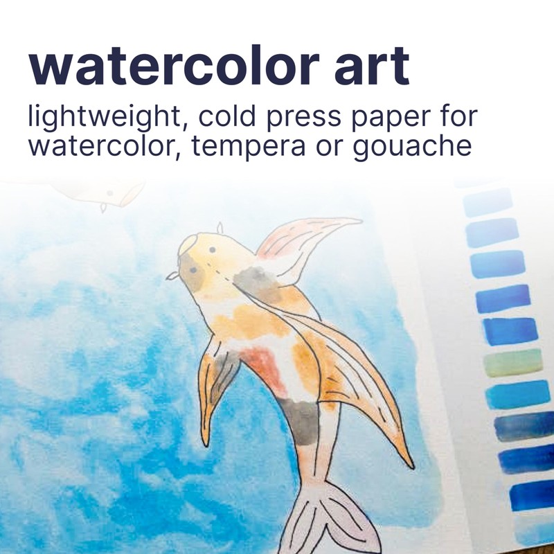 Strathmore 200 Series Watercolor Paper, Tape Bound Pad, 11x15 inches,