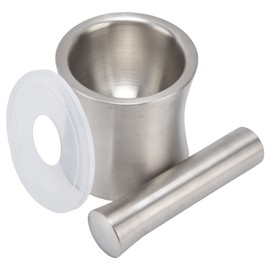 Tnfeeon Stainless Steel Garlic Mortar, 188 Mortar Pestle Set Good Stability for Restaurant for Home