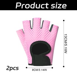 Dacatoow 2 Pcs Gym Gloves,Breathable and Sweat-absorbent Gym Gloves Women,Non-slip and Wear-resistant Weight Lifting Gloves Women,Fitness Gloves for Weightlifting,Cycling,Strength Training (Pink)