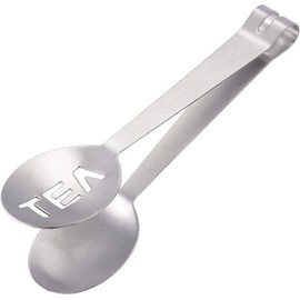 Mr. Gadget's Solutions® Stainless Steel Tea Bag Tongs Teabag Squeezer Strainer Ice Cube Sugar Tong