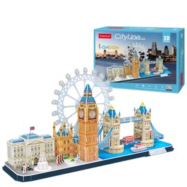 Puzzle 3D - London Cityline: 3D Puzzle for Children + 8 Years | 3D Puzzle Adults | 3D Puzzle Children | Easy to Assemble | 157 Pieces | 3D Puzzle