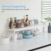 2 Pack Expandable Kitchen Cabinet Shelves Organizers, Stackable Adjustable Small