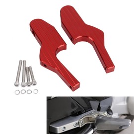 2 x Motorcycle Foot Pegs (Non-Slip) Aluminium Suitable for Vespa GT125 200 250 ABS GTS 300 300IE Super Touring GTV 125 250 300 250IE Foot Pegs (Red)