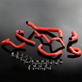 G-PLUS Silicone Heater Hose Compatible with Nissan Skyline GTR R33 R34 RB26DET Red
