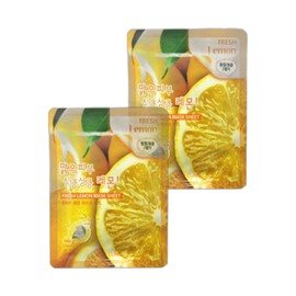 3W moisture intensive care disposable elasticity high moisturizing mask pack fresh lemon 10 sheets 2 sets / 3W 수분 집중케어 일회용 탄력 고보습 마스크팩 후레쉬 레몬 10매 2세트