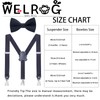 WELROG Kids Toddler Adjustable Braces and Bow Tie Set Elastic