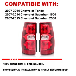 ISHARINGAUTOPARTS Headlight and Tail Light Assembly Compatible with 2007-2013 Chevy Tahoe + 2007-2014 Suburban 1500 2500,Chrome Amber