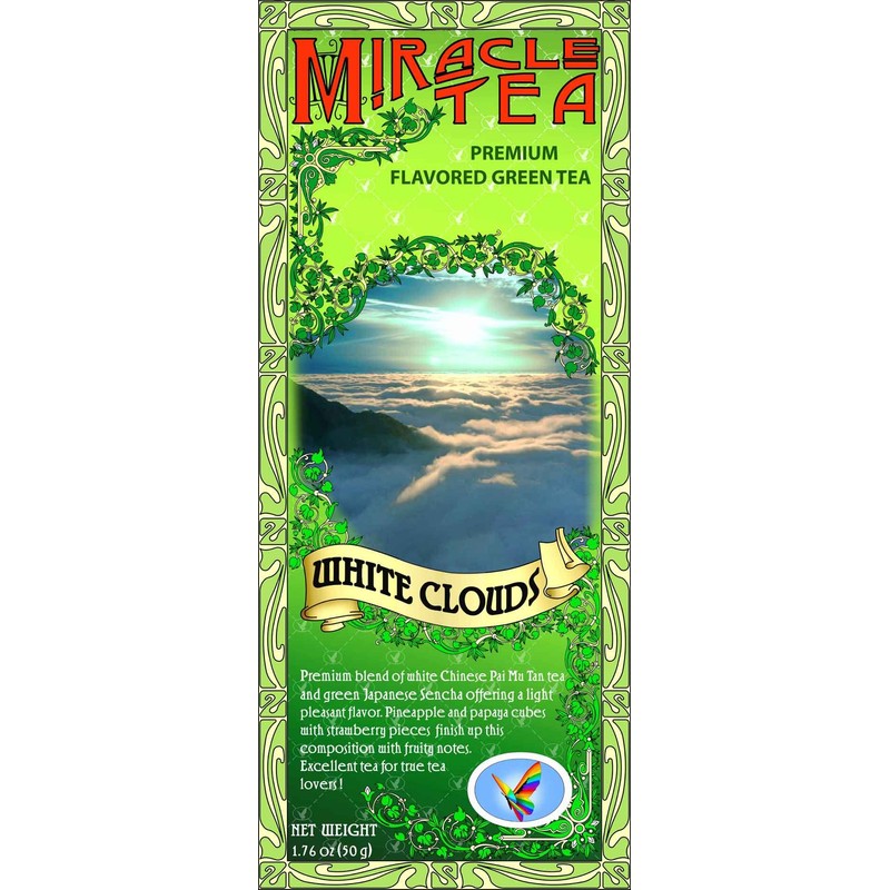 WHITE CLOUDS MIRACLE TEA Premium Green and White Tea 50