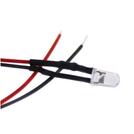 10 x 5 mm LED, 5 V, blue, with 20 cm connection cable and integrated series resistor