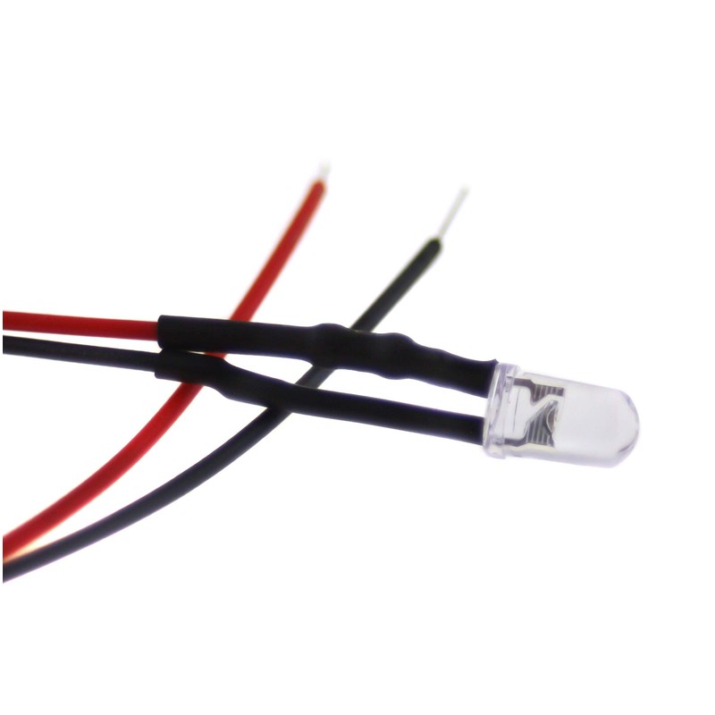 10 x 5 mm LED, 5 V, blue, with 20