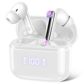 Ai Translation Earbuds Real Time with Audio and Video Calls, 3-in-1 Buletooth 5.3 Translator Earbuds with 6 Translation Modes/164 Languages/No Subscription Required, 48H Headphones Translator, White