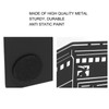 4 Pcs Metal Bookends Anti Slip Exquisite Unique Design Black