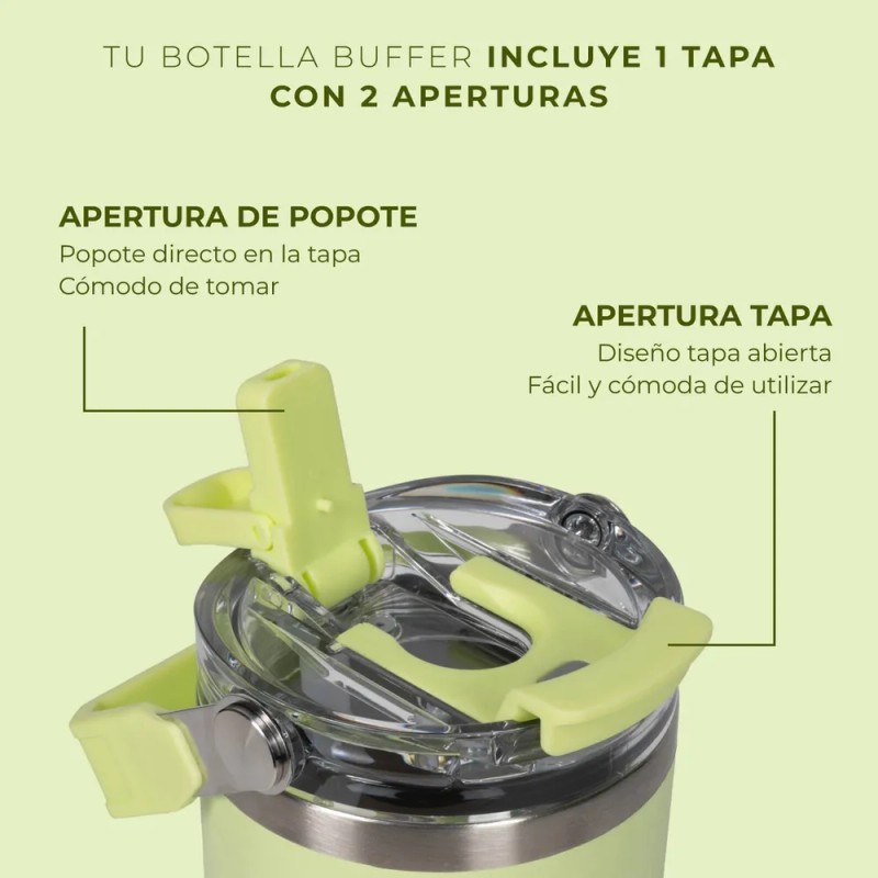 Vaso Termico Termo Agua Cafe Acero Inox Buffer Flask 900ml